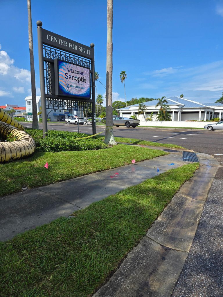 Commercial frontage sod project